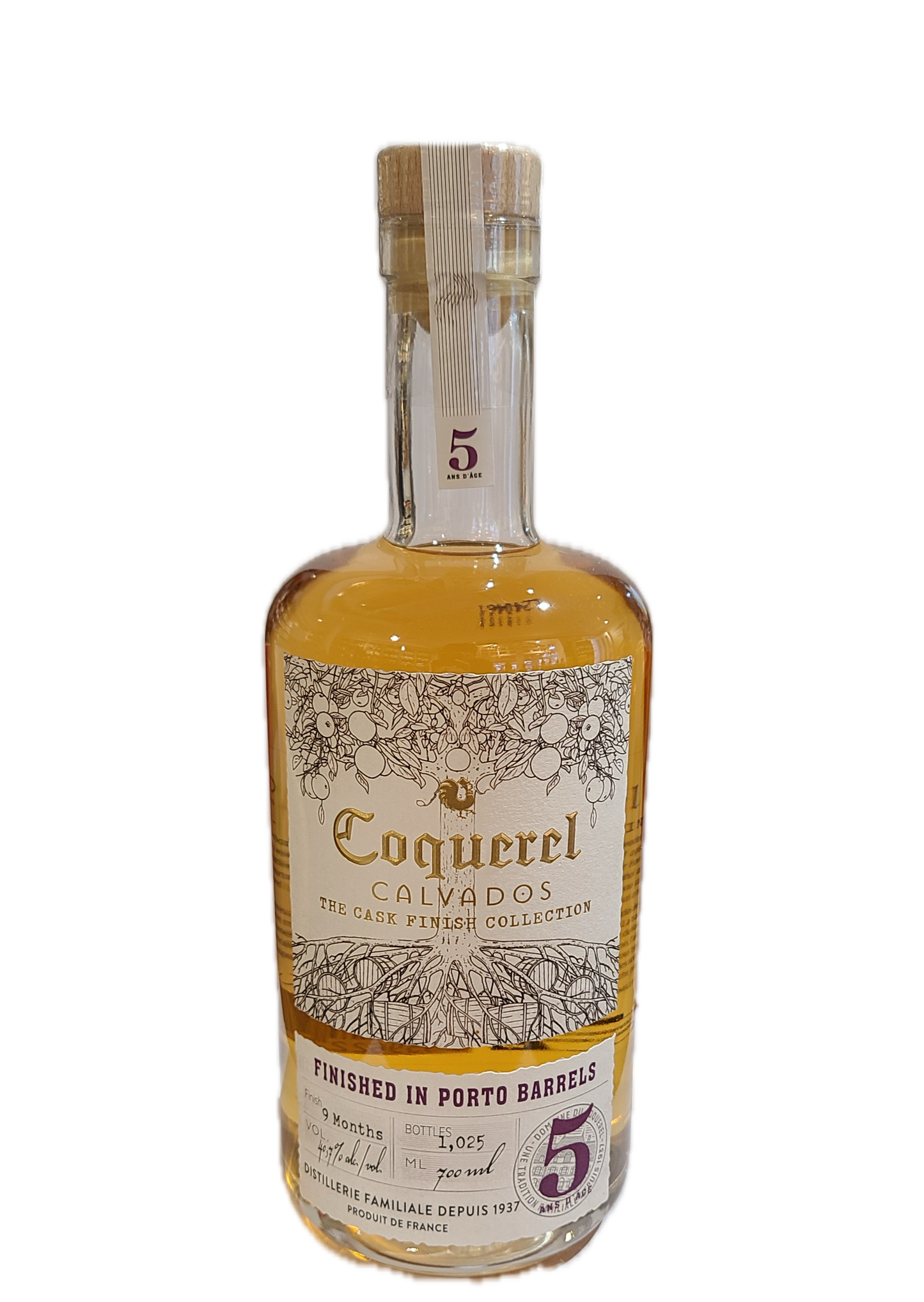 Calvados - Finished in Bourbon Porto 5 ans - The Cask Finish Collection Coquerel